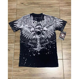 Fongt 2025 New Printed Skull-Head T-Shirt Top With Casual Fashion Round-Neck Short Sleeve