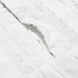 Summer Square Neck White Midi Dress Elegant Sleeveless A Line Holiday Party Dress Casual Women Lace Dress 2023-Outfit