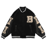 Varsity Lettering Embroidery Jacket-Outfit