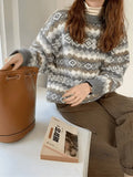 Christmas Jacquard Knit Sweater-Outfit