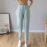 Trousers Pencil Casual Harem High Waist