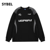 Hippie Gothic Black Graphic Sweatshirts Women Y2K Cyber Punk Oversize Hoodies Korean Streetwear Long Sleeve