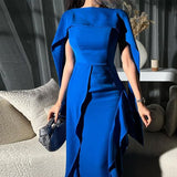 Fongt 2023 New High Style Sexy Word Shoulder Cloth Dress-Outfit