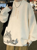 Men's Cartoon Long Sleeve Knit Sweater-Outfit