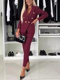 Fongt Selling Lady Elegant And Able-Doing Professional Double Buckle Suit Suit Suit