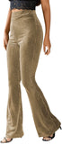 New Women's Fashion Sexy Solid Color High Waist Gold Velvet Pit-Outfit