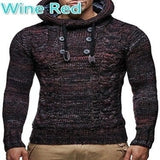 Fongt And Winter New Hot Style Man Slim High Collar Hooded Head Large Size Knit Sweater