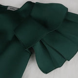 Fongt Sleeveless Lotus Side High Waist Repair In Forked Green High Waist Dress Dress Dress Dress