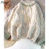 Wool Sweater Short for Women Is Loose and The Fried Dough Twist Pullover Is Thickened In Autumn and Winter Korean