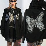 Fongt New Hoodie Jersey Women Loose Street Sports Zipper Open Shirt Y2k Coat Women