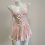 Fongt Dress Fairy Fluttering Super Fairy Pendant Net Canopy Skirt Female Summer Sexy Pure Lust High-End Gentle Pendant