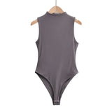 2021 Fashion Women Solid Strethy Bodyshirt Shirt Playsuit Turtleneck Long Sleeve Female Tops