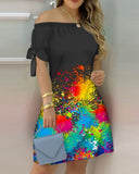 Independent Station Fashionable And Sexy Women's Printed Dress Spot-Outfit