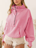 Winter Y2k Zip Up Hoodie Women Korean Long Sleeve Tops Pullover Thick Warm Casual Loose Oversized Sweatshirt for Women-Outfit