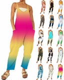 Summer New Fashion Leisure Loose Printed Jumpsuit-Outfit