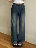 Vintage Blue Wash Boyfriend Jeans-Outfit