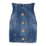 Fongt New Star Fashion Washing Denim Bag Hip High Waist Skirt Mini Skirt