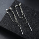Silver Tassel Earrings-Outfit