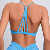 Fongt Shoulder Strap Yoga Top Female Tight Quick-Drying Exercise Yoga Bra Outdoor Running Beautiful Back-Outfit