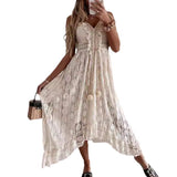 Fongt Lace Slings In The Summer Of 2025 With A Solid Dress