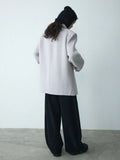 [Daihe] Winter New Casual Lapel Loose Rabbit Velvet Handmade Double-Sided Suit Jacket Female H7456-Outfit
