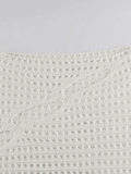 Hollow Out Long Sleeve Knit Crop Top-Outfit