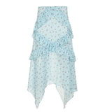 Fongt Cloth Forget To Be Careful Hot Babes Rags Rags Side Irregular Long Skirt Holiday Style Thin Mesh Dress