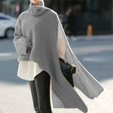 Fongt Autumn And Winter New Women's Long Sleeve Turtleneck Sweater Knit Jumper Loose