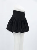 Fongt Simple Style Half-Dress Woman 2025 Spring New Leisure High-Waist Design Feeling Solid Color Short