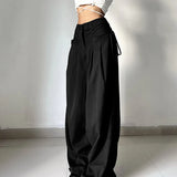 Fongt Tooling Wind Woven Pants Straight Pants Women's Casual Hanging Drop Feeling Loose Hot Girl Pants-Outfit