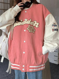 Vintage Embroidery Varsity Jacket-Outfit