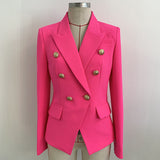 Fongt 2025 Star Fashion Metal Lion Head Buckle Double Buckle Blazer Phosphor