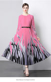 Fongt New Women's Dress Dress Oversized Dress Print 100 Folds T-Shirt With T-Shirt Holiday Casual Dress
