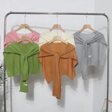 Ma Hai Mao Shawl Fluffy Soft Outside With A Scarf Neck Autumn Winter Hair Weaving Small Canopy Woman