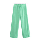 New Striped Poplin Loose Shirt 8364674 Trousers 8311674-Outfit