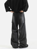 Fongt Wei Pants Men And Women's 2024 New Pleated Design Feeling Straight Tube Loose Versatile Sports Casual Long Pants-Outfit
