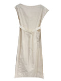 Fongt 2025 New Dress Gentle Style Elegant Sweet Sleeveless Solid Color Belt Mid-Long Dress