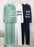 Net Color Folded Shirt + Trousers-Outfit