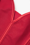 V Hem Tie Back Corset