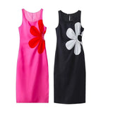 New Spring Style Positioning Printing Hollowed-Out Split Suspender Dress-Outfit