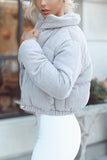 Stand Collar Puffer Coat 1028-1-Outfit
