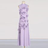 Fongt Temperament Famous Wind Dress Woman 2025 Summer New Fashion Flowers Spliced High-End Sleeveless Tlosso With Long