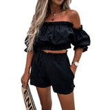 Style 2024 Women's Wear Ebay Summer New Leisure Short-Sleeved Suit Two-Piece Suit-Outfit