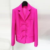 Fongt New Star Fashion Phosphor Bow Tsets Blazer Blazer