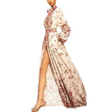 Fongt Spring And Summer New Star Fashion Holiday Casual Printed Shirt Long Dress Long Dress
