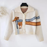 Puppy Pattern Cardigan-Outfit