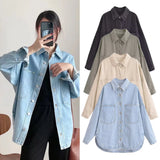 Fongt And Autumn 2025 New Women's Urban Casual Wash Denim Shirt Jacket Jacket M2