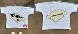 T-Shirt Hip-Hop Fun Cartoon Pattern Printing Oversized T-Shirt Original Gothic Cotton Short Sleeves-Outfit
