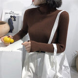 Autumn New Slim Long Sleeve Jumper Women Turtleneck Knitted Pullover Winter Sweater Women Soft Warm Sweater Pull Femme