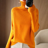 Fongt Sweater Bottom Shirt Women With Qiu Dong New Head Loose Half Draw A Rotator Sleeve Sweater Women's Jacket-Outfit